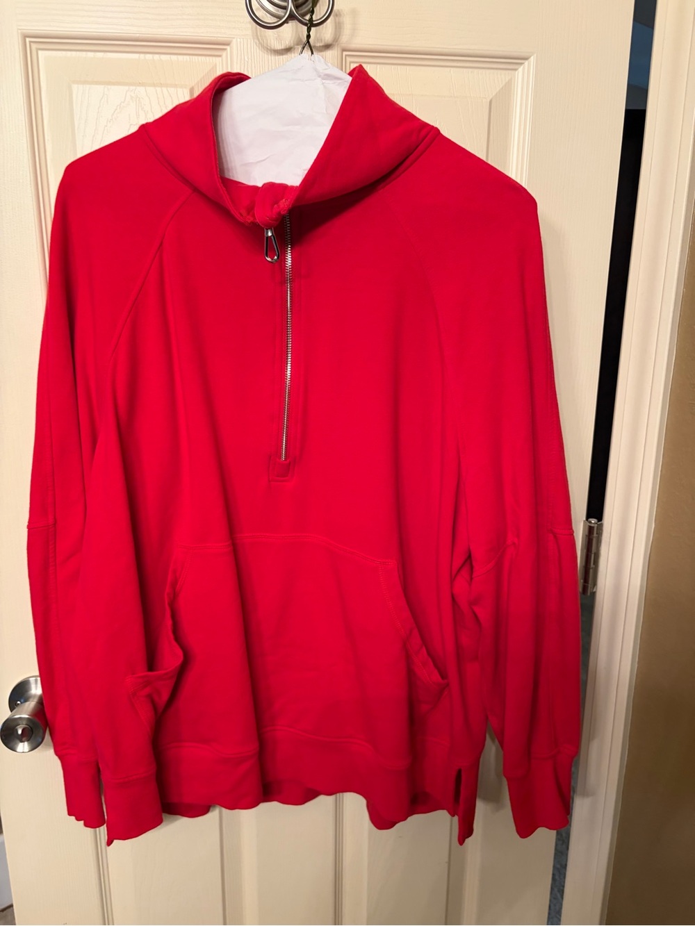 TRU by Torrid Red Half-Zip Pullover Hoodie Sweatshirt